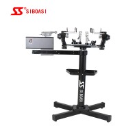 Tennis stringing machine head electronic base clamps